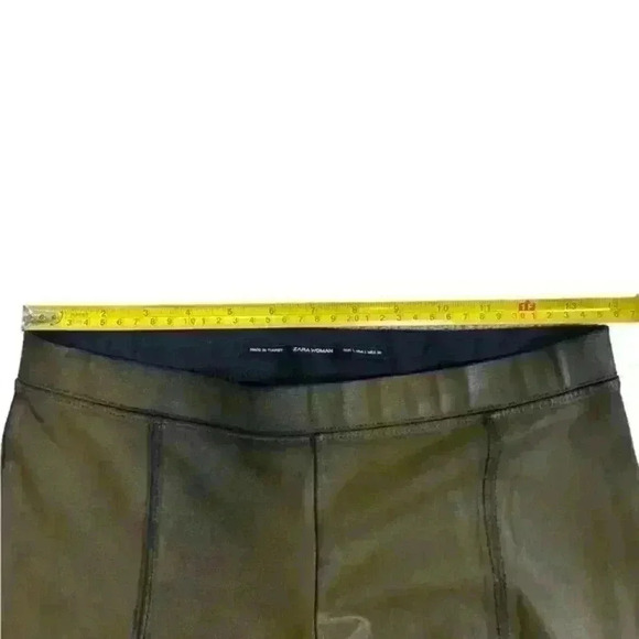 Zara Woman Brown Distressed Elastic Waist Leggings Size Large - Picture 7 of 9